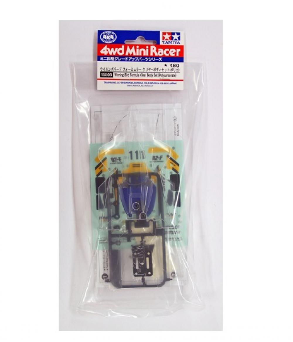 Tamiya 15503 Mini 4WD Winning Bird Formula Clear Body Set (Polycarbonate)