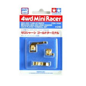 Tamiya 15090 Mini 4WD Zero Chassis Gold Plated Terminal Set